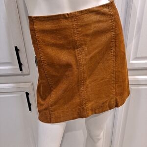 FP Movement by Free People Rust Faux Leather Mini Skirt